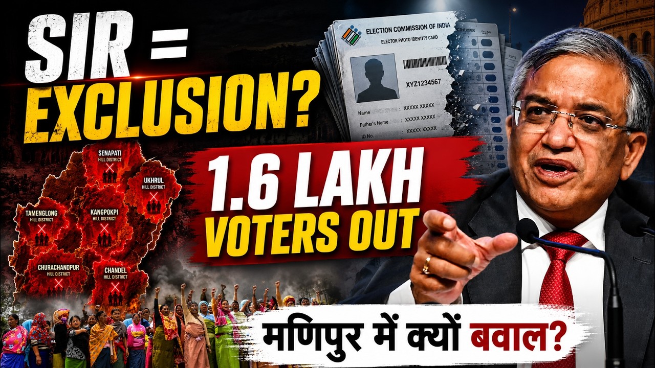 SIR in Manipur: 1.6 Lakh Voters DELETED &mdash; Democracy or Exclusion? | UPSC GS2 Current Affairs