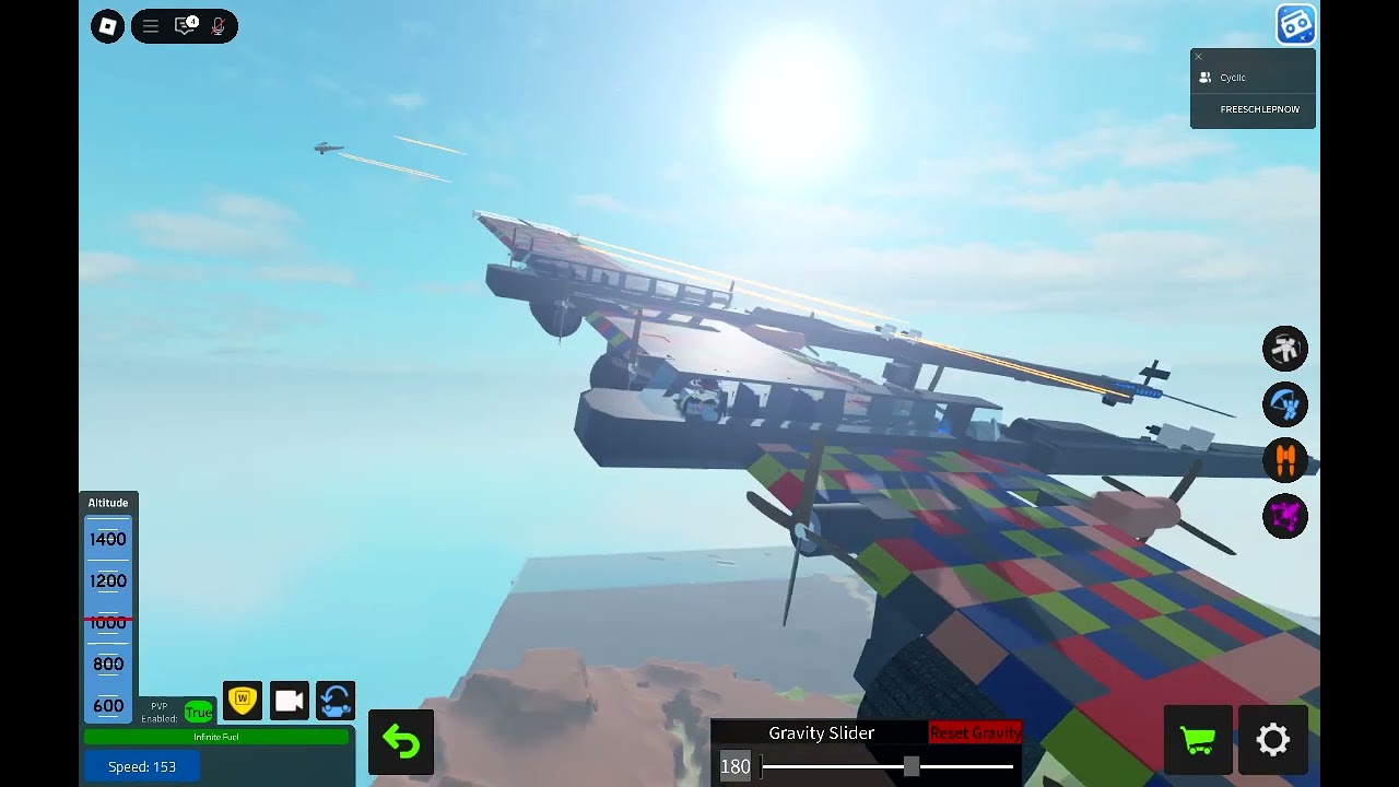 (PART1) GIANT RIESENFLUGZEUG fights Cyclic in his DH-4 fighter (READ DESC)(death)(Roblox 2025 10 02)