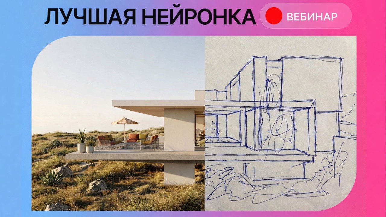 Самая недооценённая нейронка в архитектуре! | От эскиза к экстерьеру