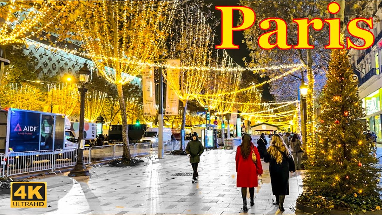 Paris, France🇫🇷 - Christmas Lights 2025✨ | Paris Christmas Walk 4K | Paris 4K | A Walk In Paris