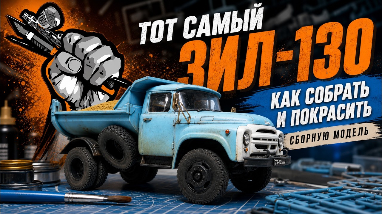 ТОТ САМЫЙ ЗИЛ-130 САМОСВАЛ ММЗ-555, как собрать и покрасить сборную модель