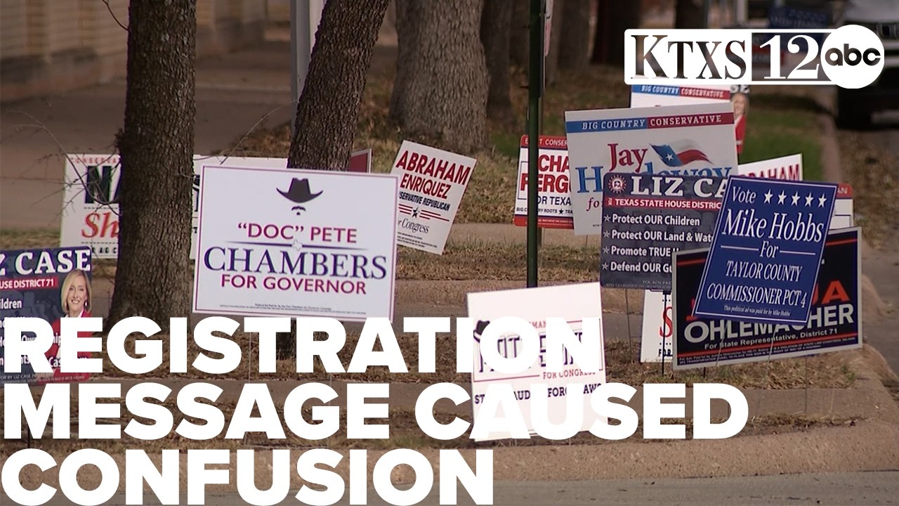 Local voter says registration message caused confusion before early voting, warns others