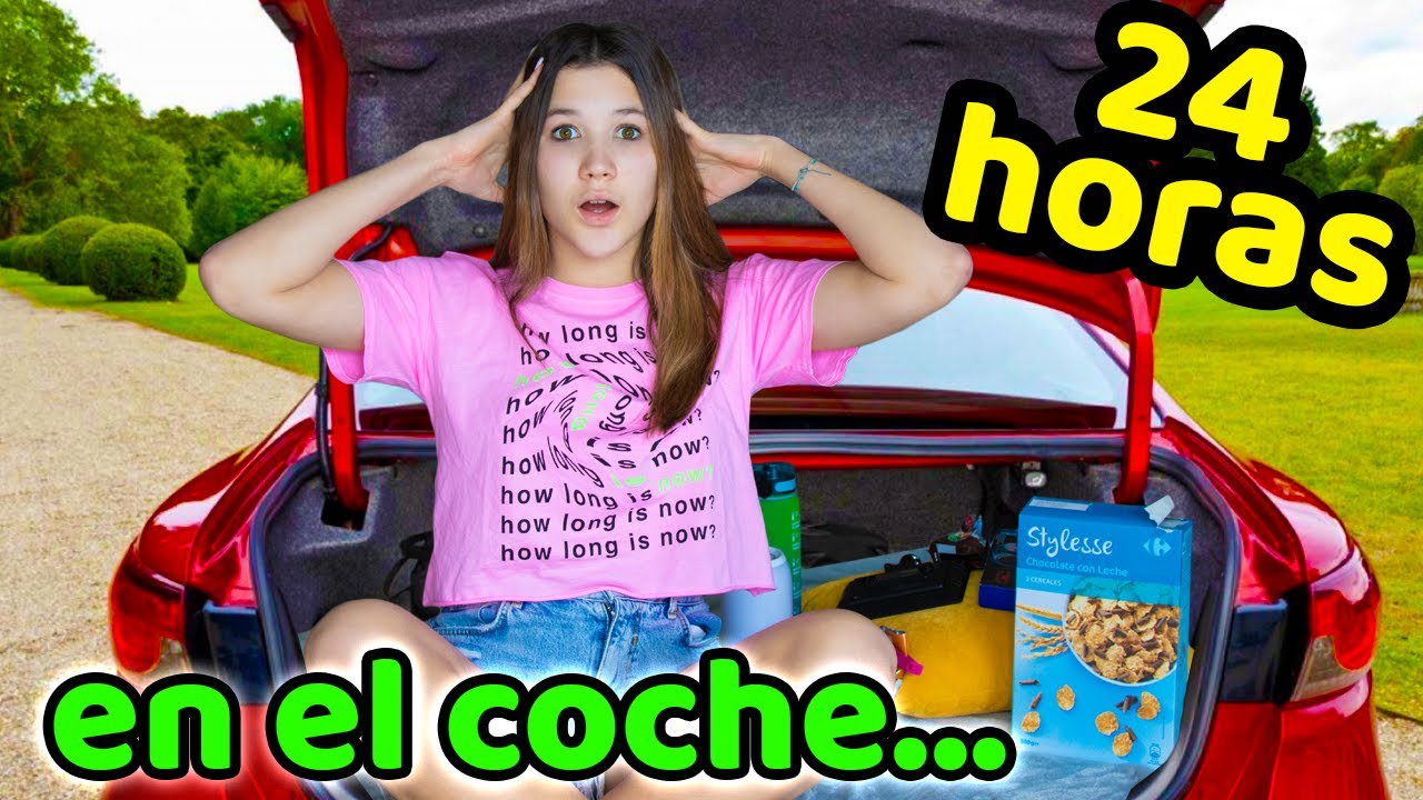 24 HORAS EN EL COCHE 🚗 El RETO más DIFÍCIL en el COCHE NUEVO | Daniela Golubeva