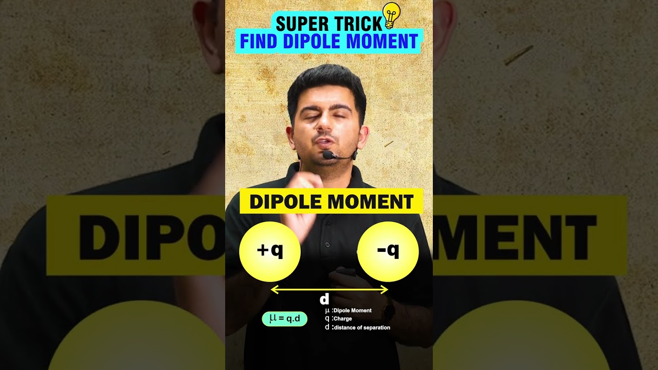 🔥DIPOLE MOMENT Trick by Vineet khatri sir  #shorts #organicchemistry #jee #neet