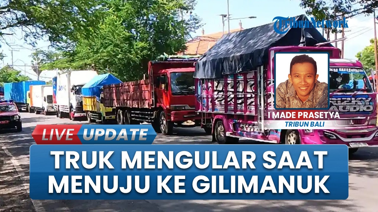 Kendaraan Truk Mengular Hingga Hutan Cekik Menuju Pelabuhan Gilimanuk Jembrana Bali