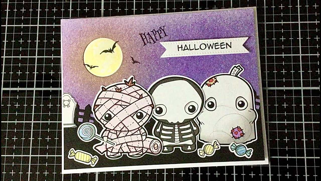 TUTORIEL CARTE HALLOWEEN + présentation de cartes