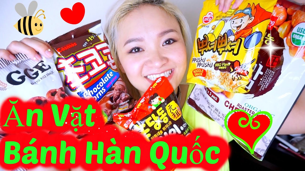 Trying Korean Snacks | Thử Đồ Ăn Vặt Bánh Hàn Quốc Taste Tested ♡ BeeSweetiee