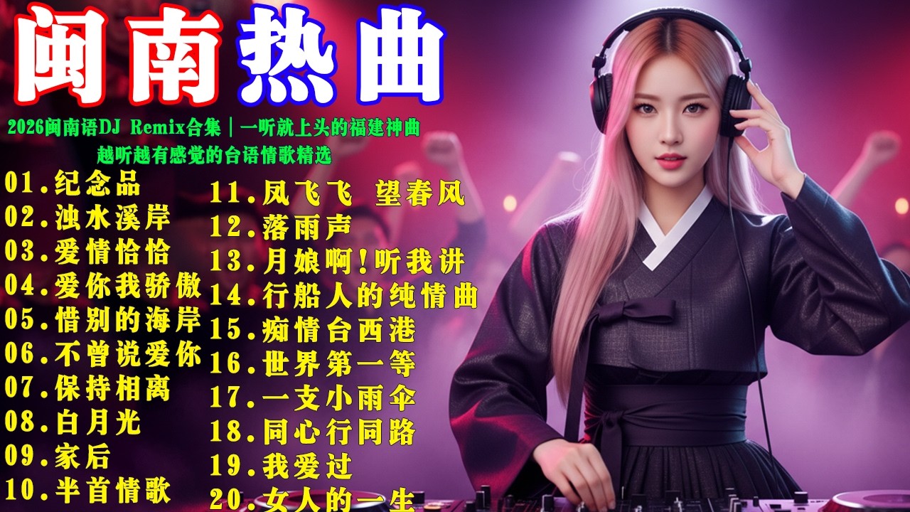 1️⃣4️⃣闽南语DJ情歌2026｜福建话好听音乐推荐｜台语经典情歌 Remix合集｜年度必听