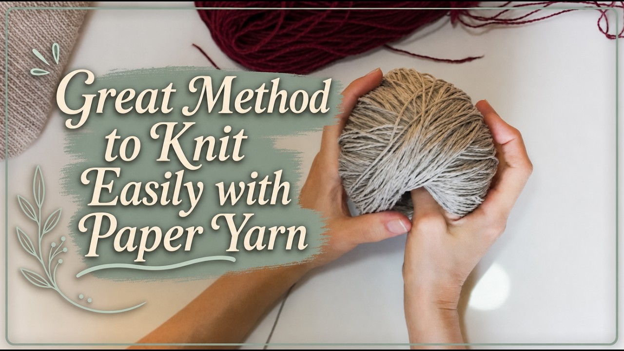 How To Wind Paper Yarn Into a Ball / Tips to knit faster and easily