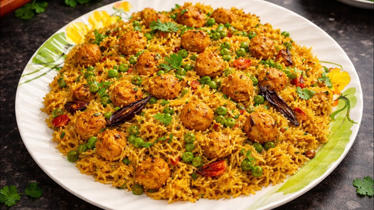 सोयाबीन बिरयानी बनाने का झटपट तरीका soybean biryani recipe very tasty