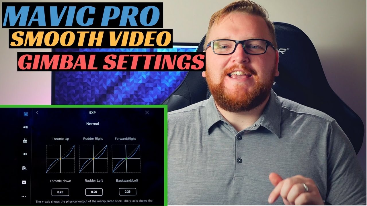 DJI Mavic Pro Tutorial - Mavic Pro Gimbal Settings - Best Settings for smooth video