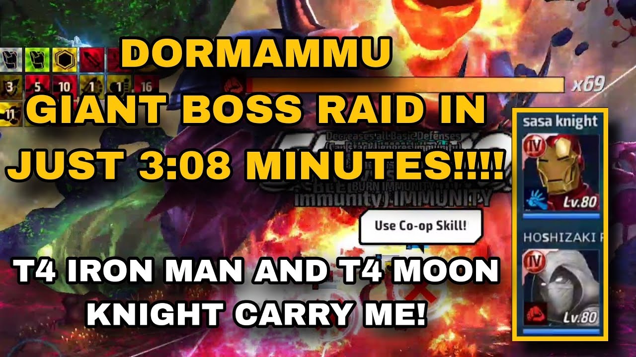MARVEL Future Fight - DORMAMMU GIANT BOSS RAID IN 3:08 MINUTES!!!