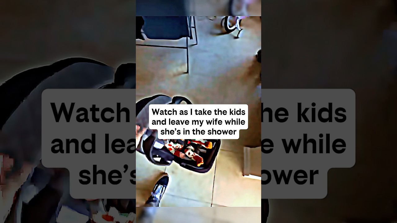 Husband LEFT with kids while his cheating wife is having a shower 😭