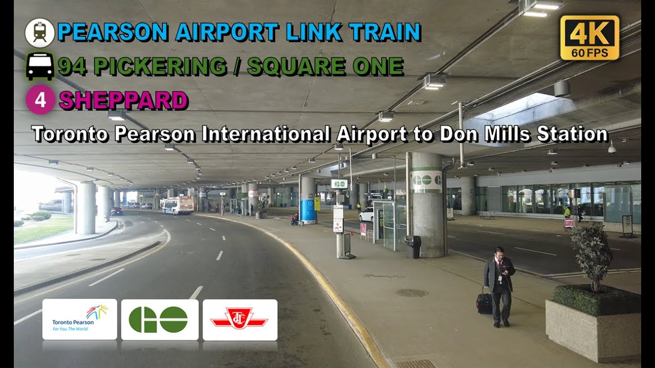 TTC & GO Transit POV Walk: Toronto Pearson Airport to Don Mills Station Via Sheppard-Yonge Stn 【4K】