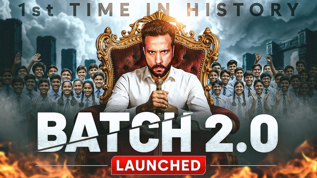 Batch 2.0 Launched | Class 9th to 12th Students Must Watch! | 1st Time in History | Ashu Sir