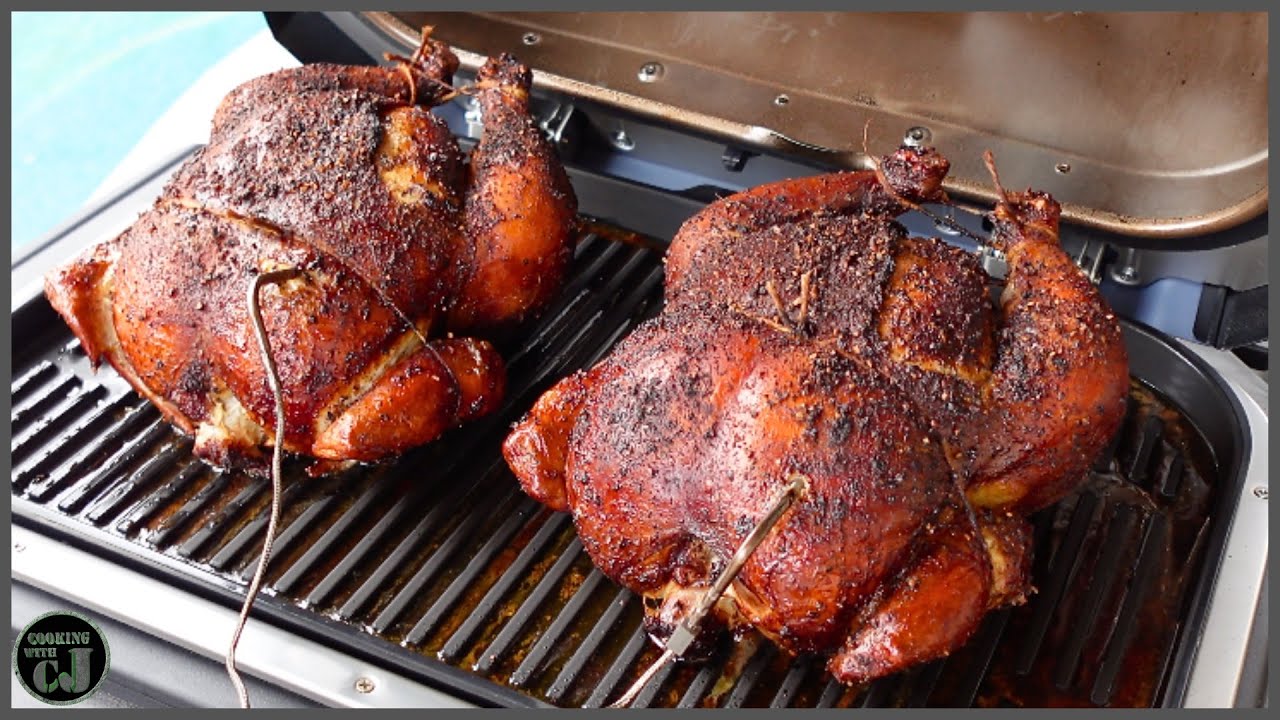 NINJA WOODFIRE XL GRILL SMOKED WHOLE CHICKENS!