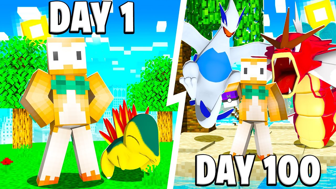 I Spent 100 Days in Minecraft Pixelmon Johto... Here's What Happened