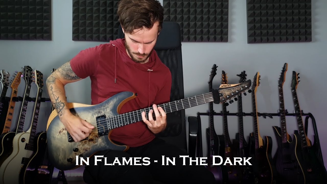 In Flames - In The Dark (Guitar Cover + All Solos / One Take)