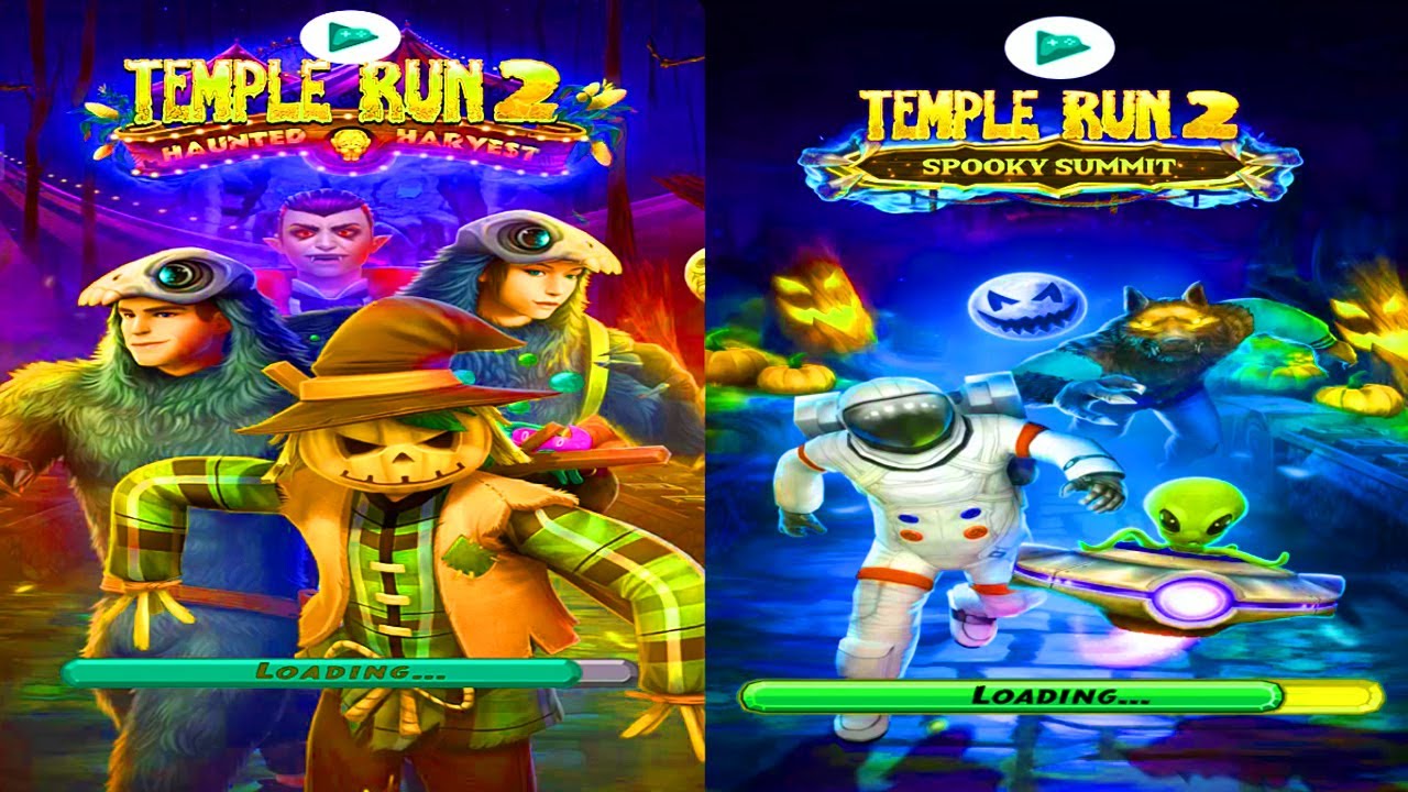 Temple Run 2 Reverse Gameplay - Haunted Harvest VS Spooky Summit