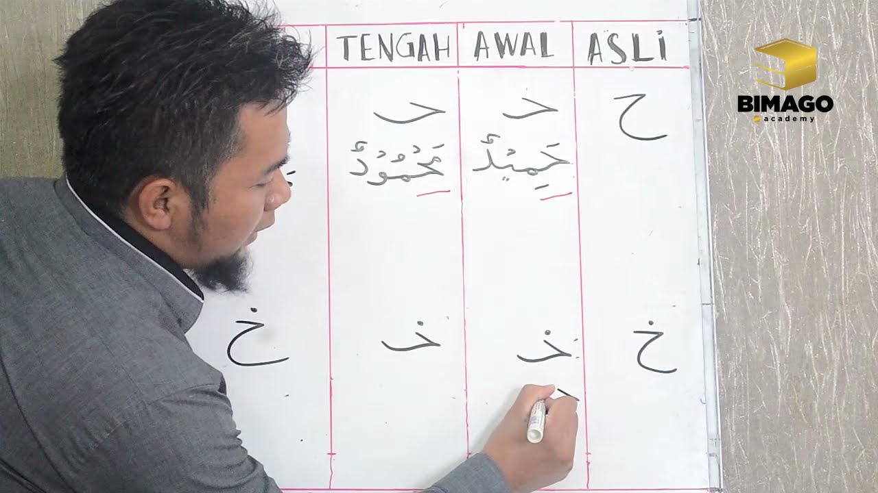 Belajar Imla (menulis ARAB) GONTOR part 1, cara menulis huruf hijaiyah 01