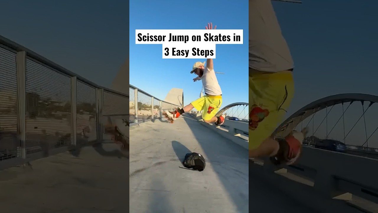 Amazing Styling Jump on Skates 🤩 #skating #tricks #freestyle #shorts