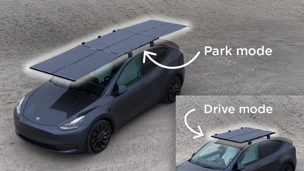 DartSolar - an expandable solar roof rack for electric vehicles