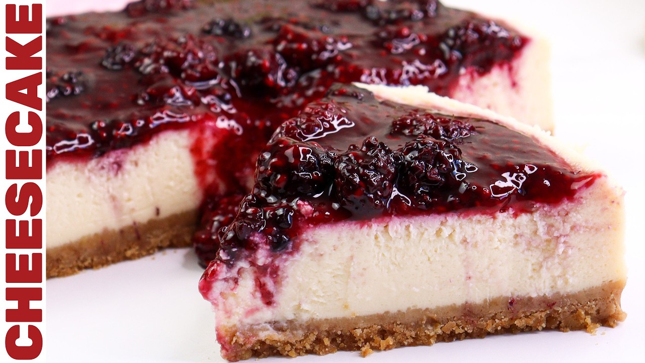 CHEESCAKE DE FRUTAS VERMELHAS SUPER CREMOSA! | Sem gelatina e chantilly | Perfeita para o Natal!