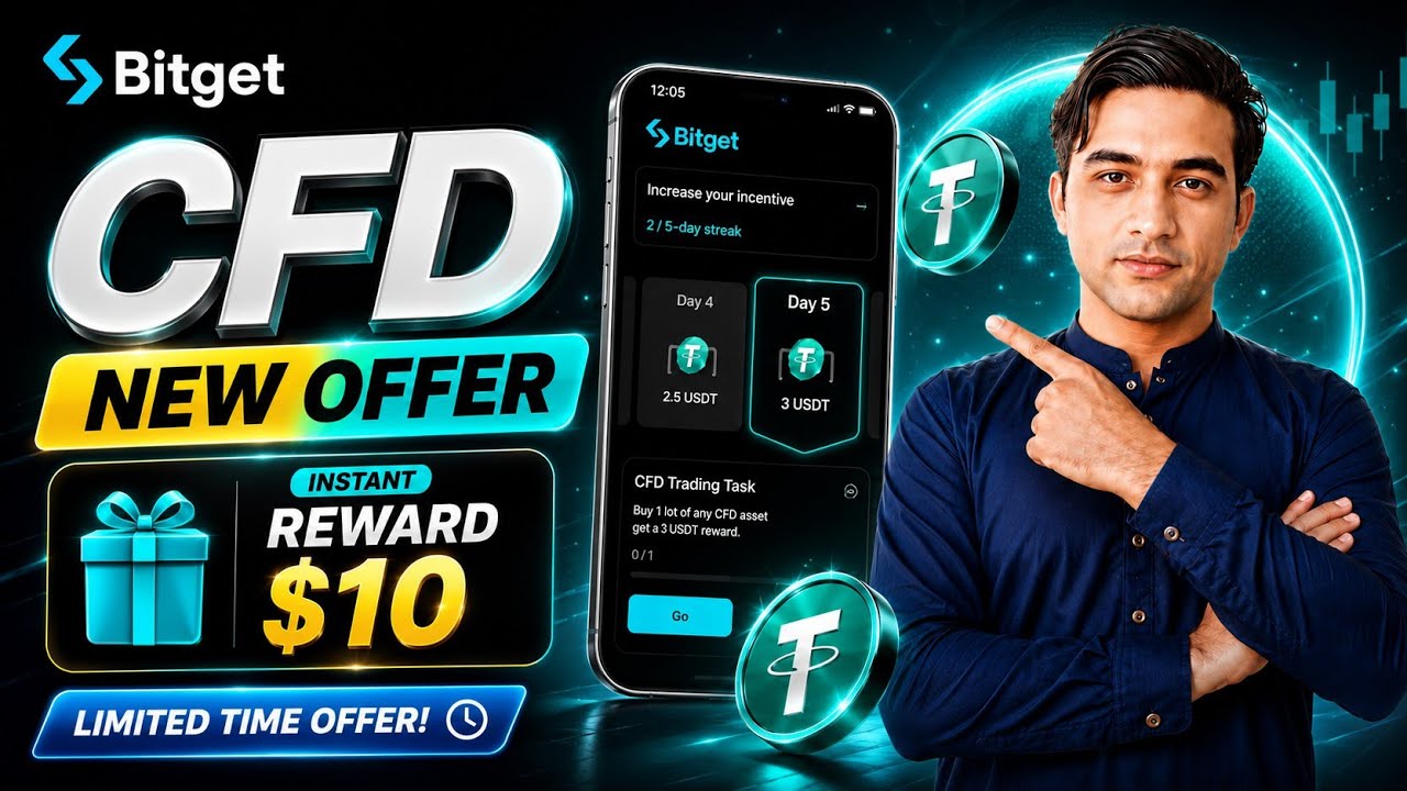 Bitget CFD Trading New Offer 2026 | Get $10 Instant Reward | Complete Guide