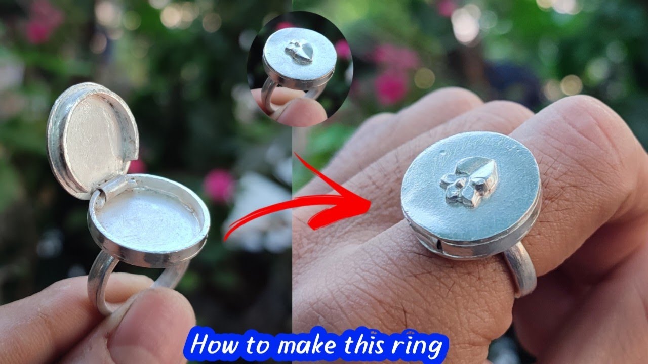 Secret Compartment Ring Making / Unique Jewlery😊😊