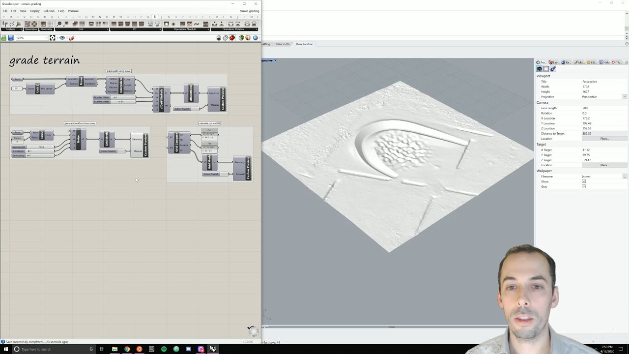 Grading terrain in Grasshopper
