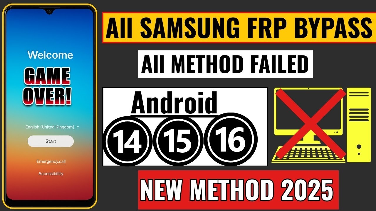 ✅ Samsung FRP Bypass 2025 🔥 Android 14&ndash;16 | Remove Google Lock | No PC Needed