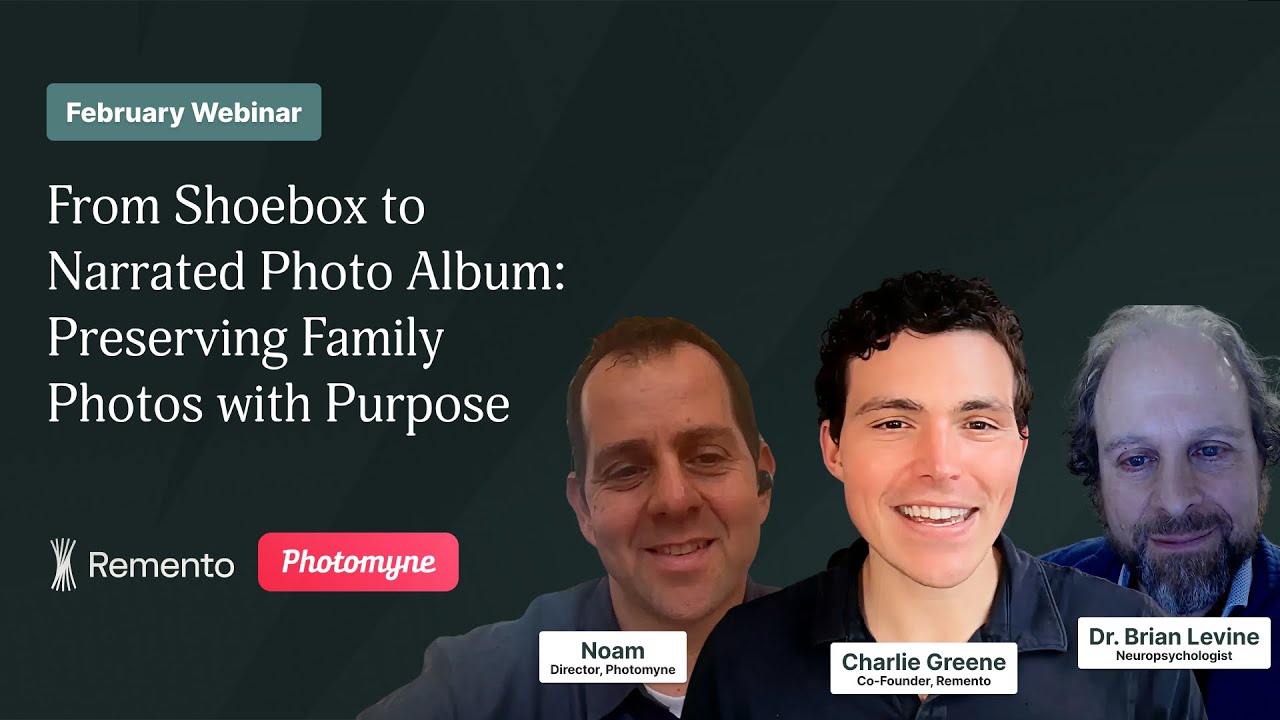Remento February 2026 Webinar: How Photos Unlock Stories That Last