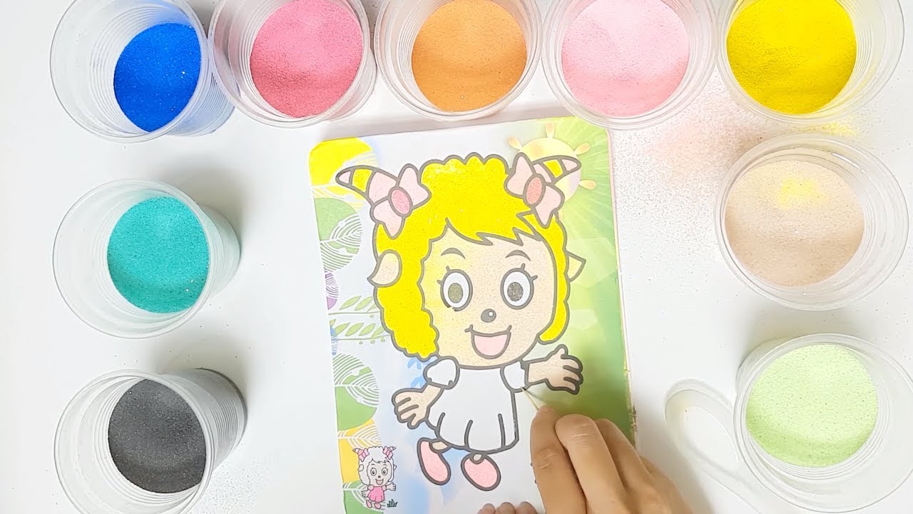 How to make sand painting BINGO SONG - Learn Colors for Kids 2017