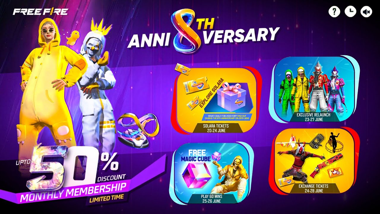 8TH ANNIVERSARY FREE FIRE FREE REWARDS🤯🥳 FREE FIRE l FREE FIRE NEW EVENT l FF NEW EVENT