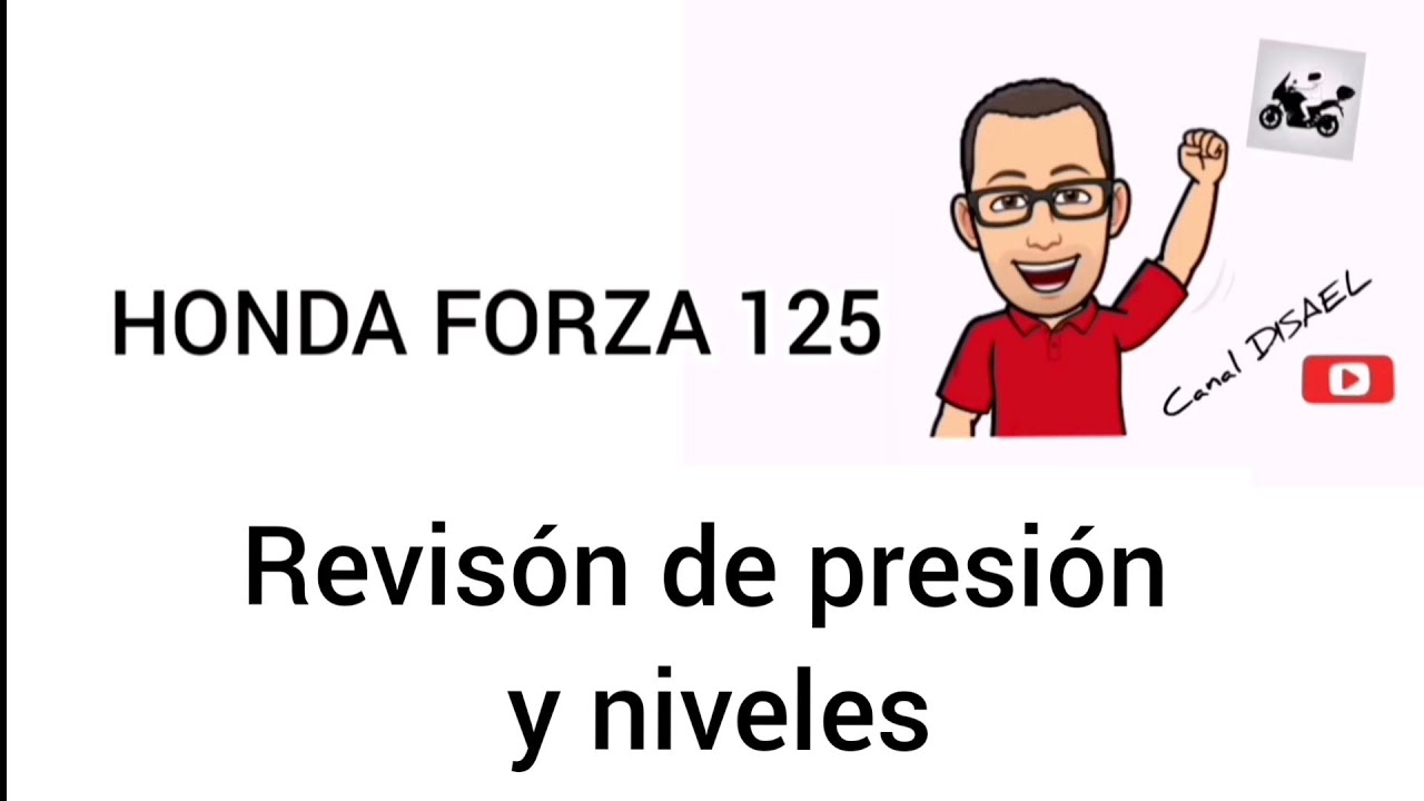 Revisión de presión de ruedas y niveles en la Honda Forza 125