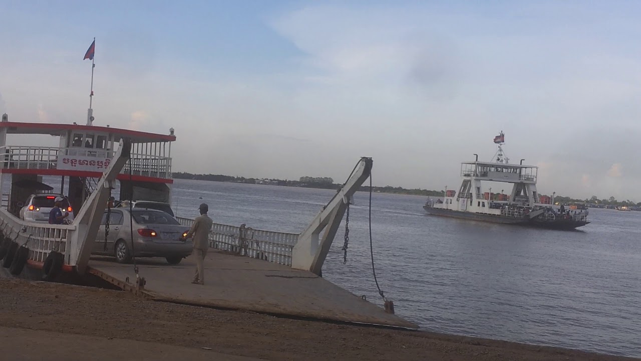 Phnom Penh ferry across Mekong, Bassac, and Chaktumuk rivers
