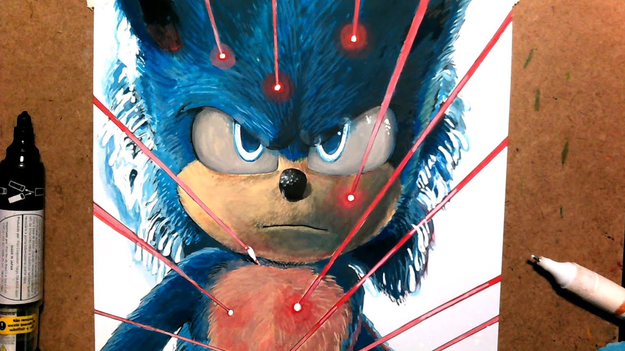 Veja como desenhar o SONIC Semi realista