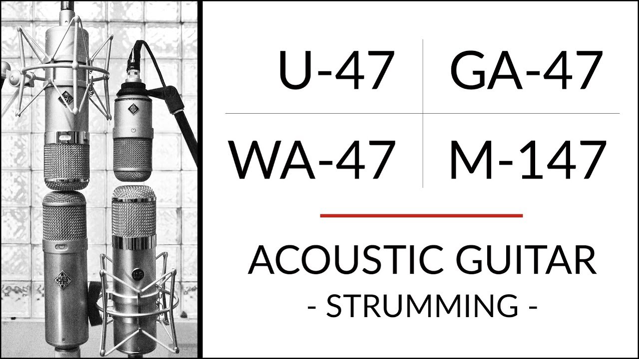 GUITAR 2 Neumann U-47 vs M-147 vs Golden Age Premier GA-47 vs Warm Audio WA-47 microphone shootout!