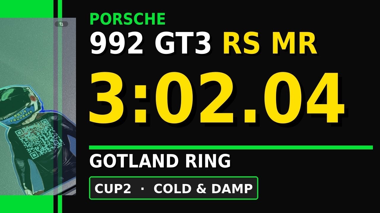 992 GT3 RS MR | Cup 2 | Drove to Track. PB 3:02.04. Drove Home. Cold,damp | Gotland7,3 RealGPS speed