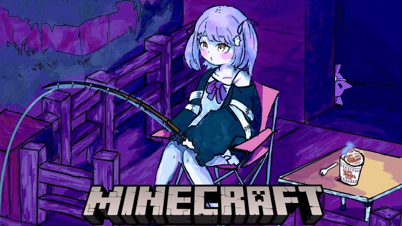 【MINECRAFT】釣りハウスめざす【ぶいすぽっ！/紫宮るな】