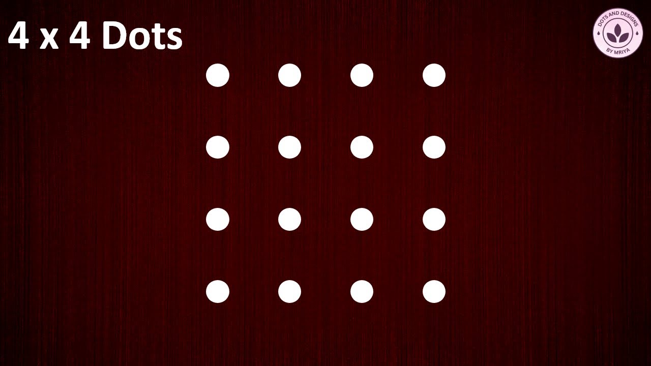 4X4 Dots Latest Daily Rangoli | New Apartment Kolam | Beginners Rangoli | Easy Rangoli