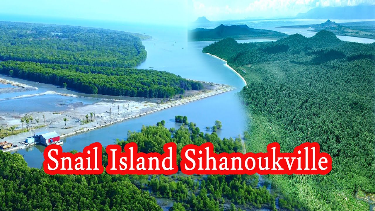[4K] Drone view Snail island Sihanoukville Cambodia