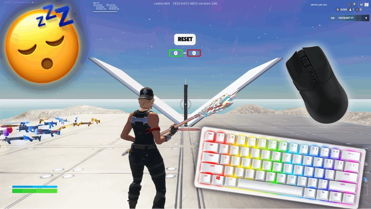 ASMR 😴 1v1 Build fight gameplay (Fortnite KBM ASMR)