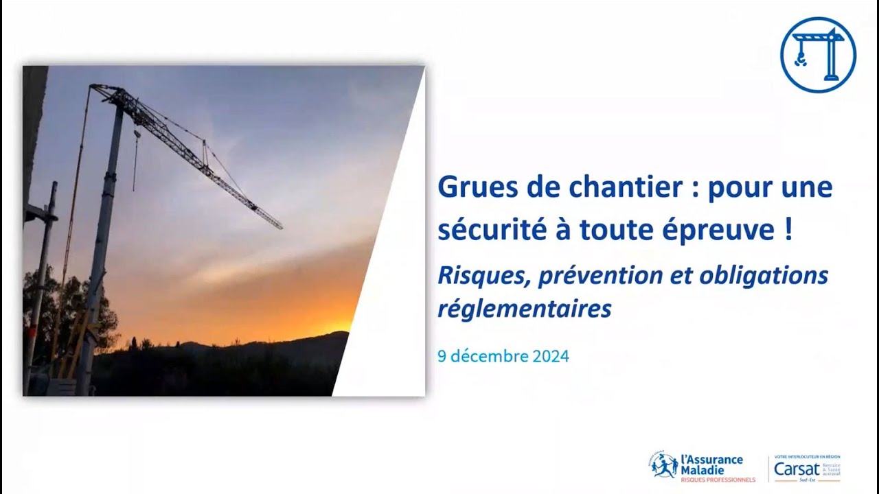 Webinaire : Grues de chantier : pour une sécurité à toute épreuve !