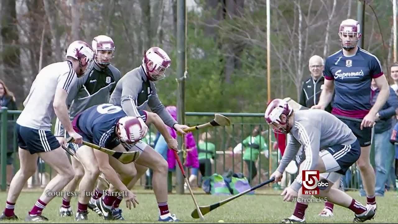 Erika Tarantal tackles Hurling, a traditional Irish sport