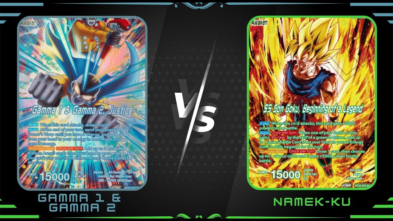 Гамма 1 и Гамма 2 против Намек-ку: Dragon Ball Super Masters Set 27 Locals