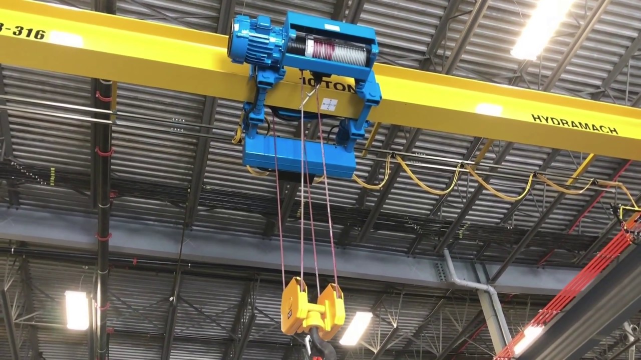 10 ton FREESTANDING CRANE INSTALL - HYDRAMACH OVERHEAD CRANE [Time Lapse]