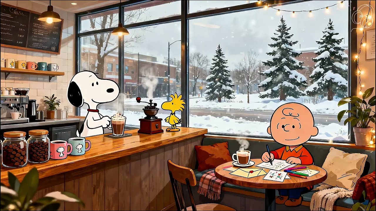 Charlie Brown & Snoopy Coffee Shop Jazz | Cozy Peanuts-Style Piano, Cool Jazz & Caf&eacute; Vibes