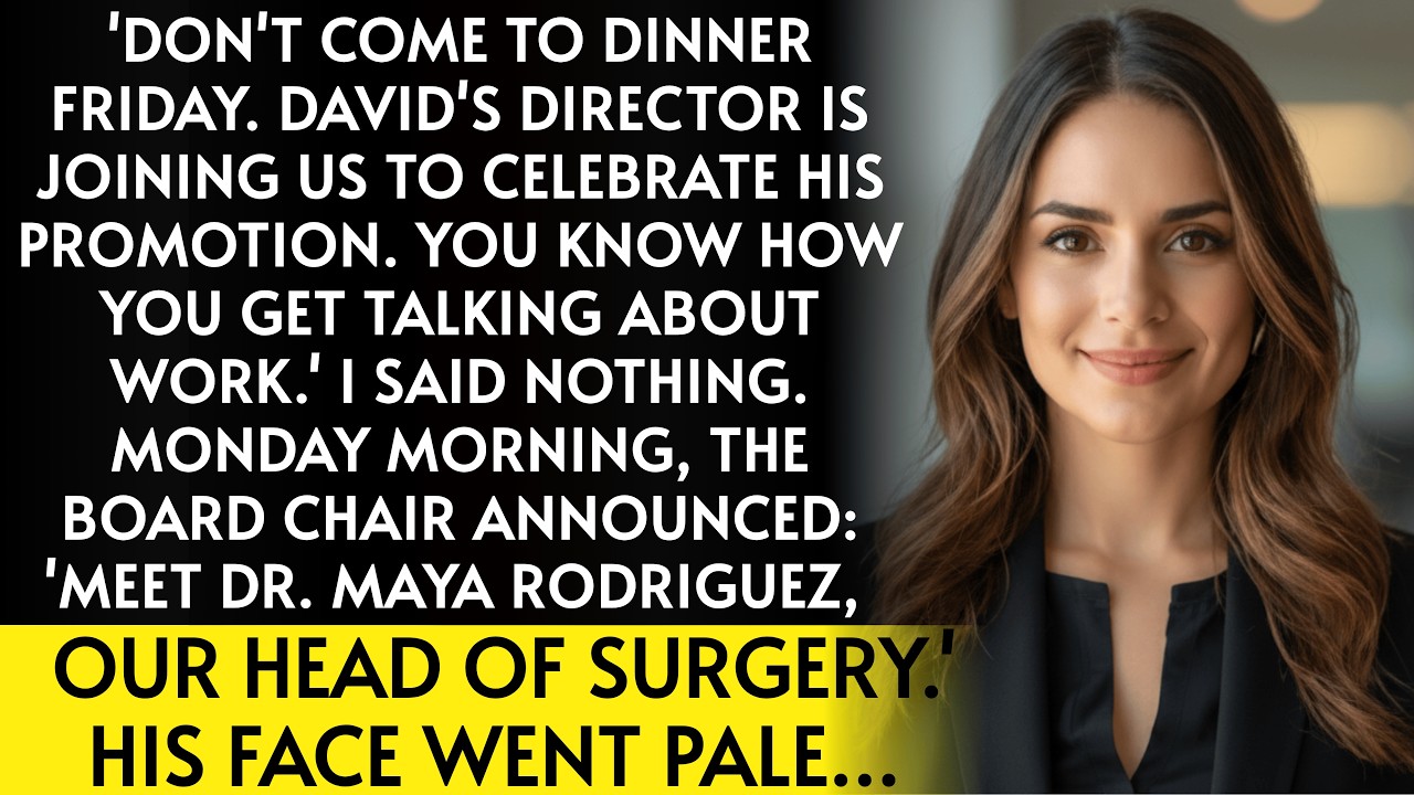 Mom Texted 'Skip Friday Dinner - David's Director Is Coming' - Until Monday's Board Meeting