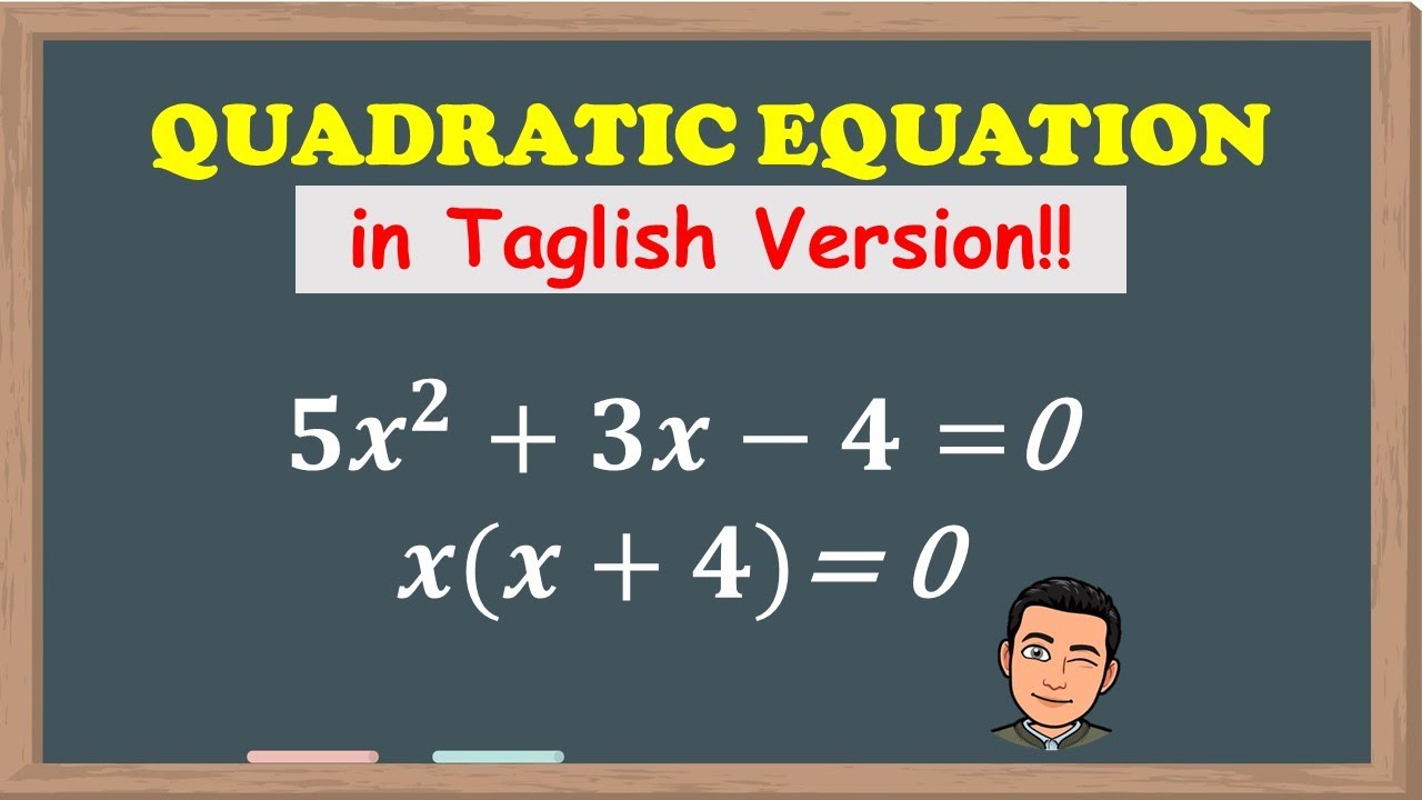 Illustrating Quadratic Equation for Grade 9 in TAGALOG | RYAN'S BOARD